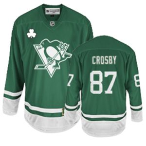 Pittsburgh Penguins Trikot #87 Sidney Crosby Authentic Grün Reebok St Patty’s Day